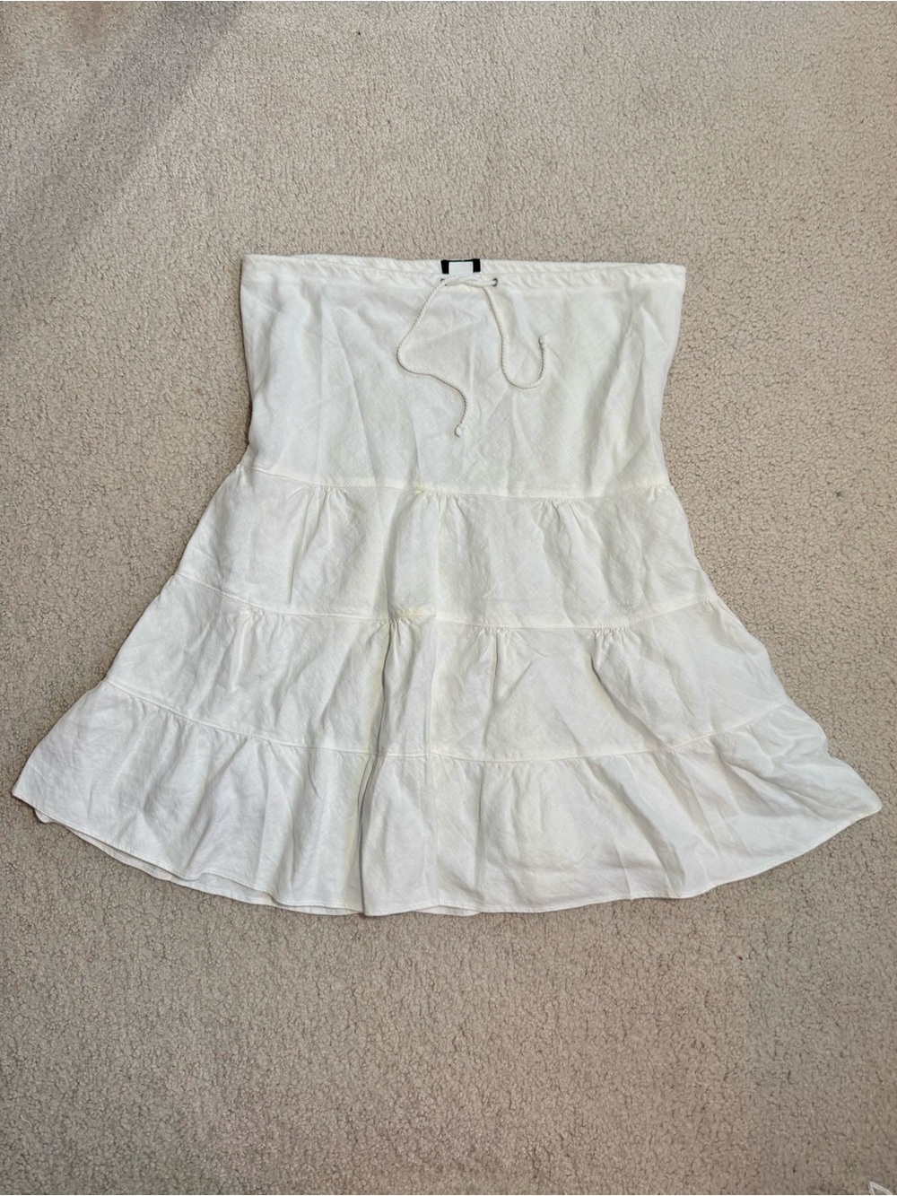 J.Crew 100% Linen Tiered Mini Skirt